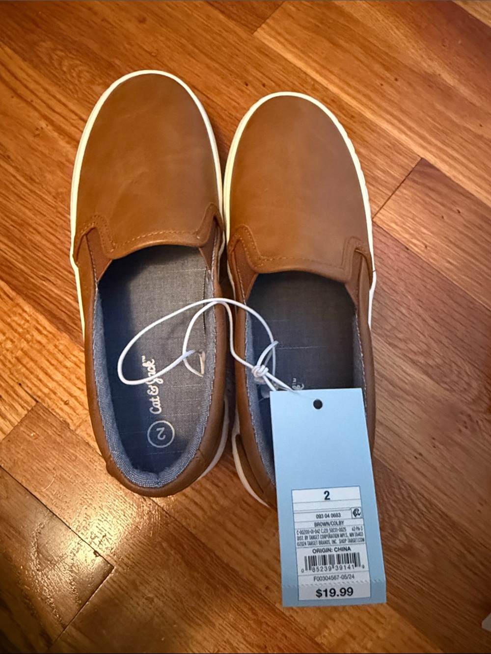Casual Slip-On Boys Dress shoes in Tan